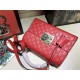 Gucci Padlock GG Supreme top handle bag Red Mid