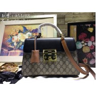 Gucci Padlock GG Supreme top handle bag GG-Black Mid