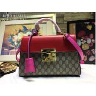 Gucci Padlock GG Supreme top handle bag GG-Red Mid