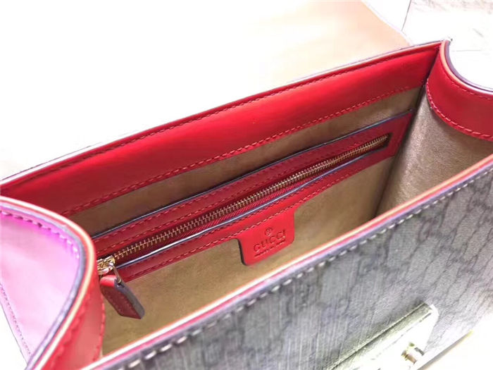 Gucci Padlock GG Supreme top handle bag GG-Red Mid