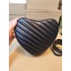 Gucci INTERLOCKING G MINI HEART SHOULDER BAG 751628 Black High