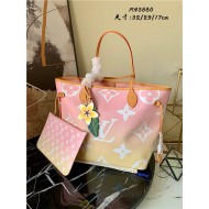 Louis Vuitton NEVERFULL MM Monogram Giant Pink High