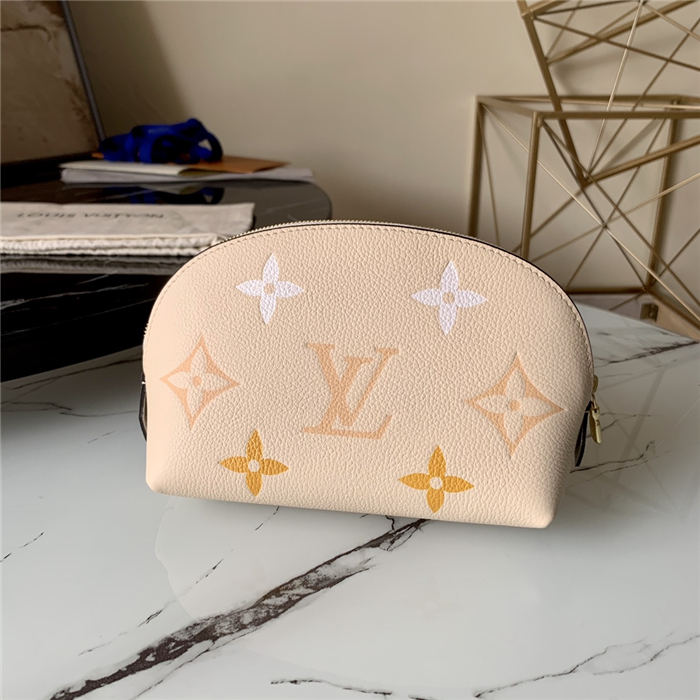 Louis Vuitton COSMETIC POUCH PM Monogram Empreinte Cream High