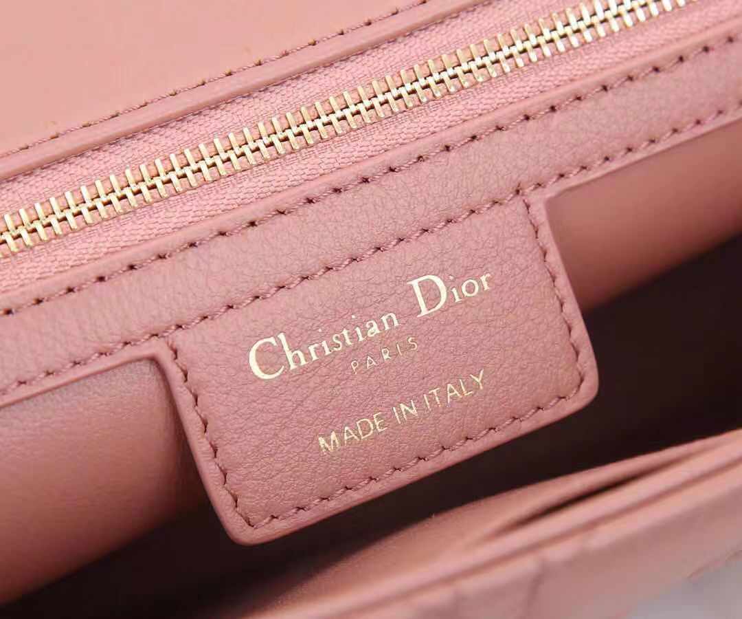 Dior LARGE CARO BAG Calfskin Pink High