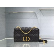 Dior LARGE CARO BAG Calfskin Black Mid