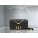 Dior LARGE CARO BAG Calfskin Black Mid