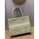 MEDIUM Dior BOOK TOTE Toile de Jouy Reverse Embroidery Green Mid