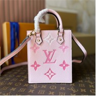 Louis Vuitton PETIT SAC PLAT Monogram Empreinte Pink M80449 Mid