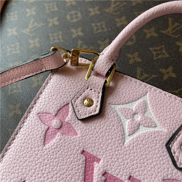 Louis Vuitton PETIT SAC PLAT Monogram Empreinte Pink M80449 Mid