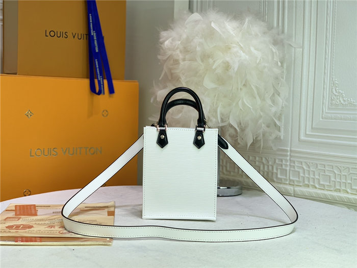 Louis Vuitton PETIT SAC PLAT Epi White M69441 Mid