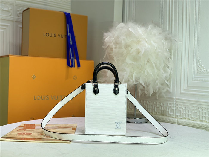 Louis Vuitton PETIT SAC PLAT Epi White M69441 Mid