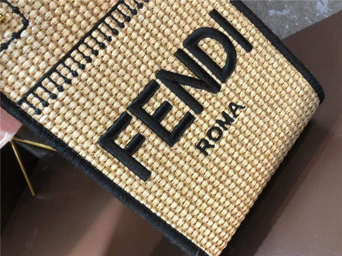 Fendi MINI SUNSHINE SHOPPER Straw Beige-I Mid