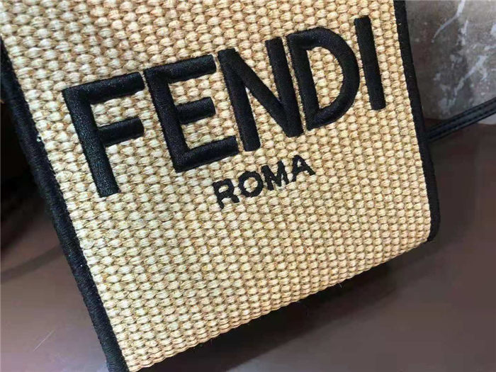 Fendi MINI-B SUNSHINE SHOPPER Straw Beige-I Mid