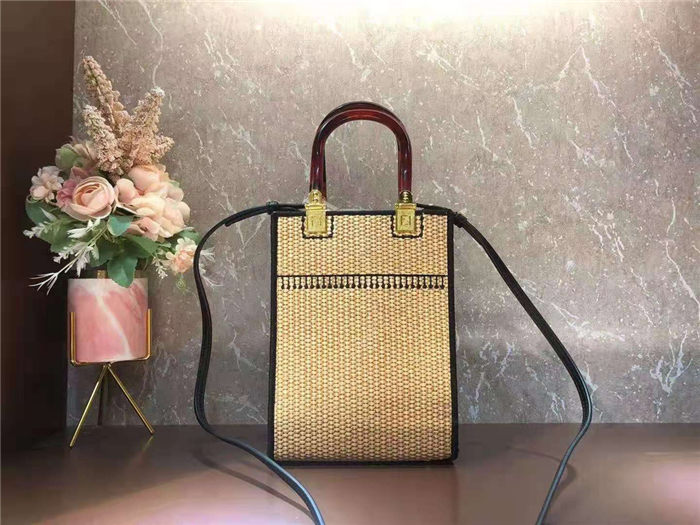 Fendi MINI-B SUNSHINE SHOPPER Straw Beige-I Mid