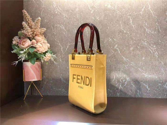 Fendi MINI-B SUNSHINE SHOPPER Yellow Mid