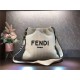 Fendi PACK MEDIUM POUCH Raffia Off-white Mid