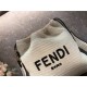 Fendi PACK MEDIUM POUCH Raffia Off-white Mid