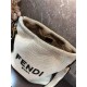 Fendi PACK MEDIUM POUCH Raffia Off-white Mid