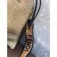 Fendi PACK SMALL POUCH Raffia Camel Mid