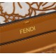 Fendi BAGUETTE Embroidered Patent Camel Mid