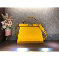 Fendi PEEKABOO ISEEU MEDIUM Embossed Yellow Mid