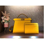 Fendi PEEKABOO ISEEU MEDIUM Embossed Yellow Mid