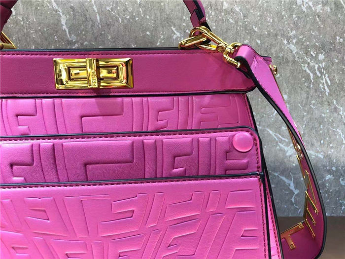 Fendi PEEKABOO ISEEU MEDIUM Embossed Fuchsia Mid