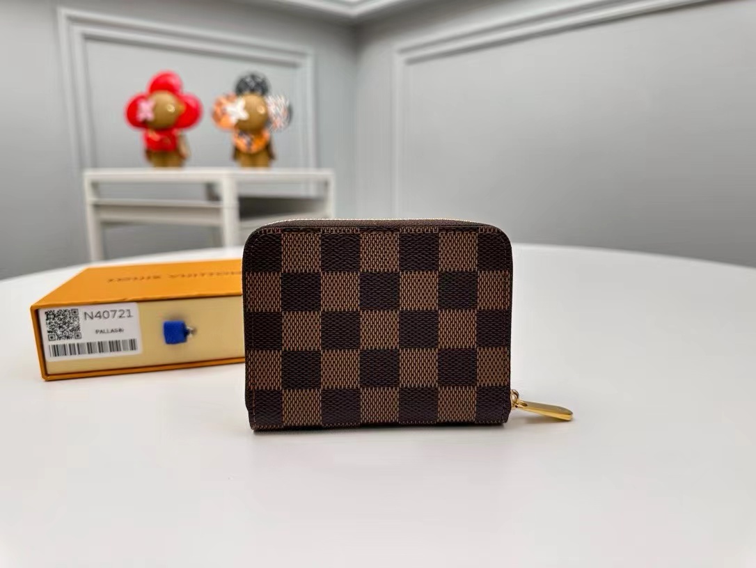 Louis Vuitton ZIPPY COIN PURSE Damier Ebène coated canvas High