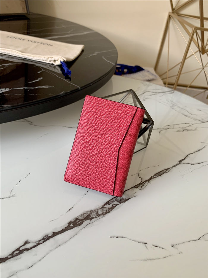 Louis Vuitton Pocket Organizer Taïgarama Red M60502 High