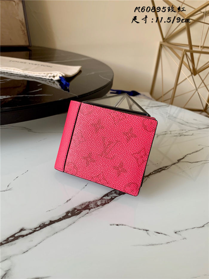 Louis Vuitton Multiple Wallet Taïgarama Red M60895 High