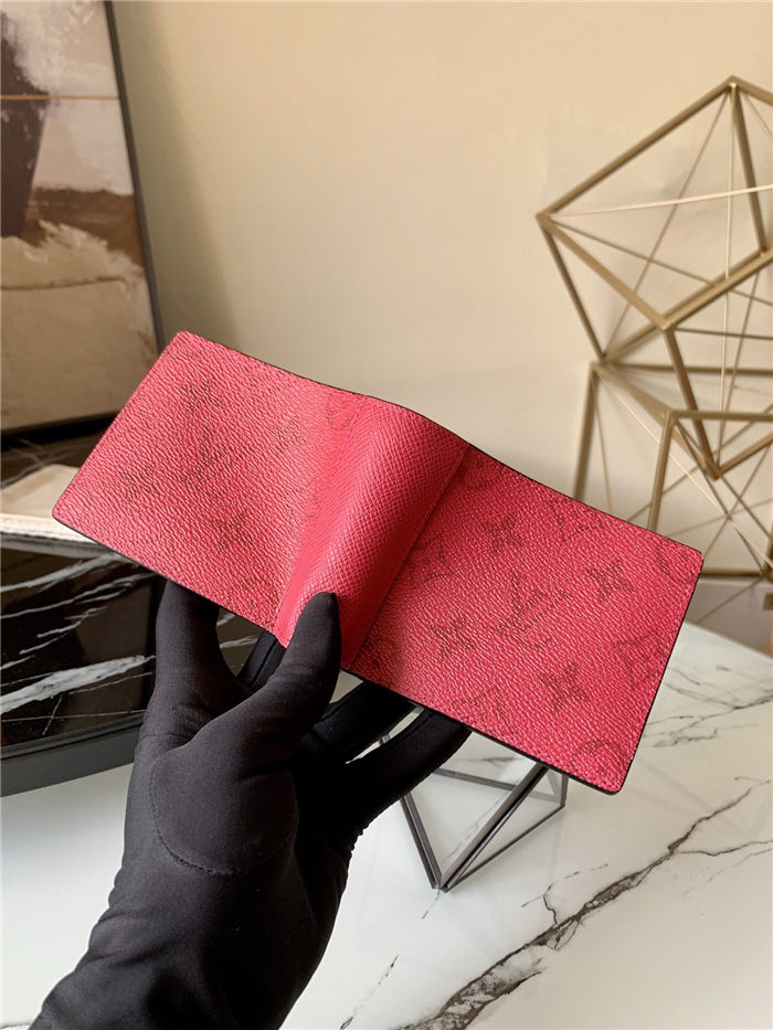 Louis Vuitton Multiple Wallet Taïgarama Red M60895 High