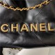 Chanel 22 MINI HANDBAG Shiny Calfskin Black & Gold-Tone Metal AS3980 High