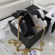 Chanel CLUTCH WITH CHAIN Shiny Lambskin & Gold-Tone Metal AP3854 Black A