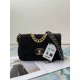 Chanel 19 Flap Bag Tweed, Gold-Tone, Silver-Tone & Ruthenium-Finish Metal Black High