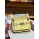 Hermes Jypsiere Mini Swift Leather WAX Yellow Silver/Gold-Metal High