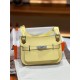 Hermes Jypsiere Mini Swift Leather WAX Yellow Silver/Gold-Metal High