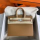 Hermes Birkin Sellier Bag 25/30cm Epsom Leather WAX Gold Silver-Metal High