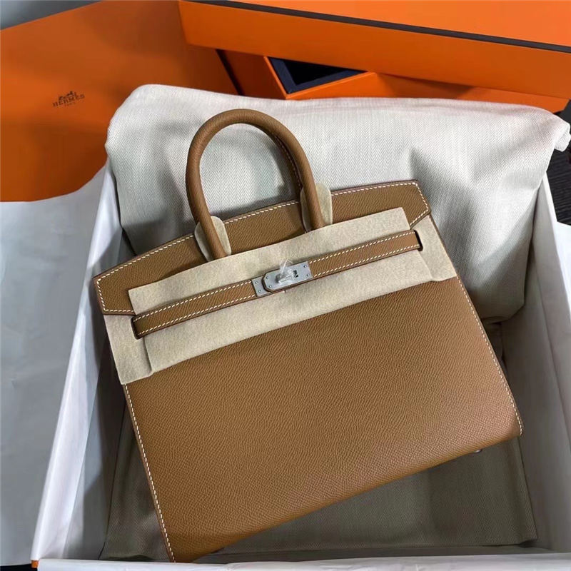 Hermes Birkin Sellier Bag 25/30cm Epsom Leather WAX Gold Silver-Metal High