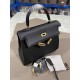 Hermes Kelly 25/28cm Retourne Bag Togo Leather In Black WAX High