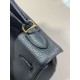 Hermes Kelly 25/28cm Retourne Bag Togo Leather In Black WAX High