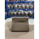 Hermes Kelly 25/28cm Retourne Bag Togo Leather In Etoupe WAX High