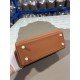 Hermes Kelly 25/28cm Retourne Bag Togo Leather In Gold WAX High