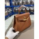 Hermes Kelly 25/28cm Retourne Bag Togo Leather In Gold WAX High