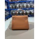 Hermes Kelly 25/28cm Retourne Bag Togo Leather In Gold WAX High