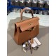 Hermes Kelly 25/28cm Retourne Bag Togo Leather In Gold WAX High