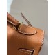 Hermes Kelly 25/28cm Retourne Bag Togo Leather In Gold WAX High