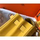 Hermes Kelly 25/28cm Retourne Bag Togo Leather In Yellow WAX High