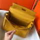 Hermes Kelly 25/28cm Retourne Bag Togo Leather In Yellow WAX High