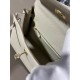 Hermes Kelly 25/28cm Retourne Bag Togo Leather In White WAX High