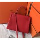 Hermes Kelly 25/28cm Retourne Bag Togo Leather In Red WAX High